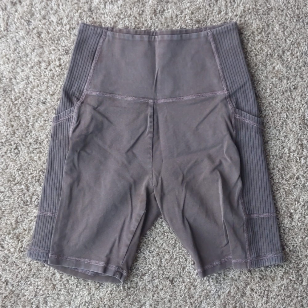 Aerie OG High Rise Ribbed Biker Short